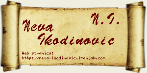 Neva Ikodinović vizit kartica